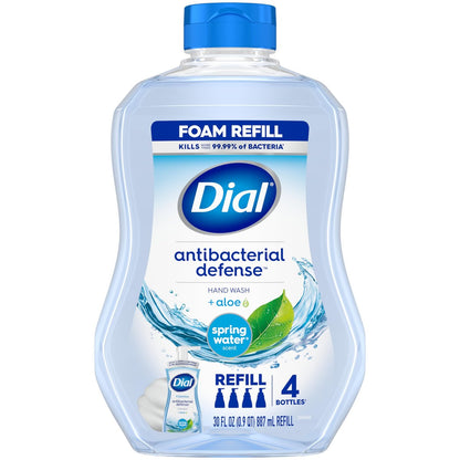 Dial Antibacterial Foaming Hand Wash Refill, Spring Water, 30 oz