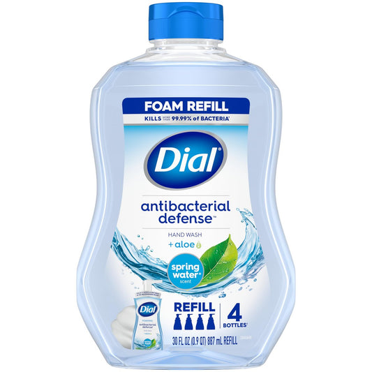 Dial Antibacterial Foaming Hand Wash Refill, Spring Water, 30 oz