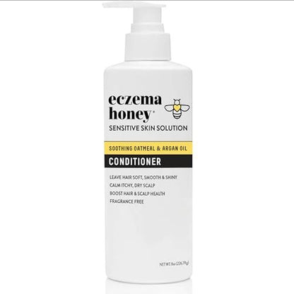 ECZEMA HONEY Nourishing Conditioner - Soothing Relief for Psoriasis, Dermatitis, Dandruff & Itchy Scalp - Daily Scalp Care for Men, Women & Kids (8 Oz) Avelisse