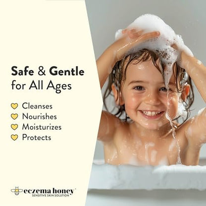 ECZEMA HONEY Nourishing Shampoo – Psoriasis, Dermatitis & Dandruff Relief – Itchy Scalp Treatment for Men, Women & Kids (8 Oz) Avelisse