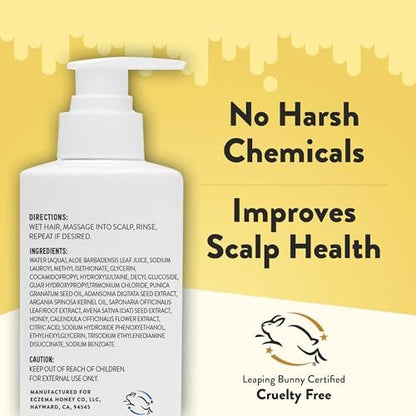 ECZEMA HONEY Nourishing Shampoo – Psoriasis, Dermatitis & Dandruff Relief – Itchy Scalp Treatment for Men, Women & Kids (8 Oz) Avelisse