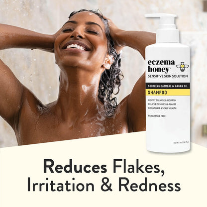 ECZEMA HONEY Nourishing Shampoo – Psoriasis, Dermatitis & Dandruff Relief – Itchy Scalp Treatment for Men, Women & Kids (8 Oz) Avelisse