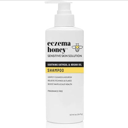 ECZEMA HONEY Nourishing Shampoo – Psoriasis, Dermatitis & Dandruff Relief – Itchy Scalp Treatment for Men, Women & Kids (8 Oz) Avelisse