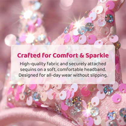 Acshio 12 Pack Princess Crown Headband - Glitter Sequin Tiaras for Birthday Parties and Gifts Avelisse