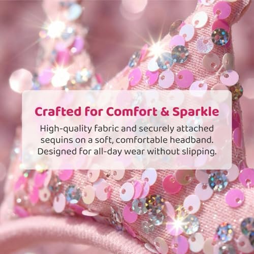 Acshio 12 Pack Princess Crown Headband - Glitter Sequin Tiaras for Birthday Parties and Gifts Avelisse
