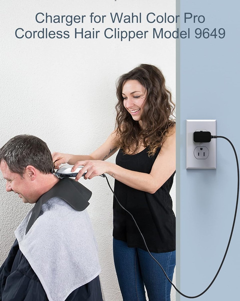 FGIEU 3.5V Clipper Charger Compatible with Wahl Cordless Hair Clippers - Replacement Power Cord for Wahl 3026590, 9636-700, 9636-2201, 79434, 9649, 9649P Color Pro Avelisse