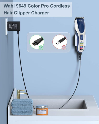 FGIEU 3.5V Clipper Charger Compatible with Wahl Cordless Hair Clippers - Replacement Power Cord for Wahl 3026590, 9636-700, 9636-2201, 79434, 9649, 9649P Color Pro Avelisse