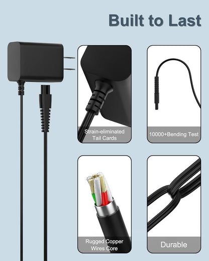 FGIEU 3.5V Clipper Charger Compatible with Wahl Cordless Hair Clippers - Replacement Power Cord for Wahl 3026590, 9636-700, 9636-2201, 79434, 9649, 9649P Color Pro Avelisse