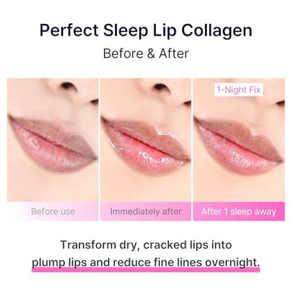 Perfect Sleep Lip Collagen - Intensive Collagen Lip Sleeping Mask with Peptides, Rice Protein & Willow Bark Extract for Overnight Plumping, Repairing & Smoothing Avelisse