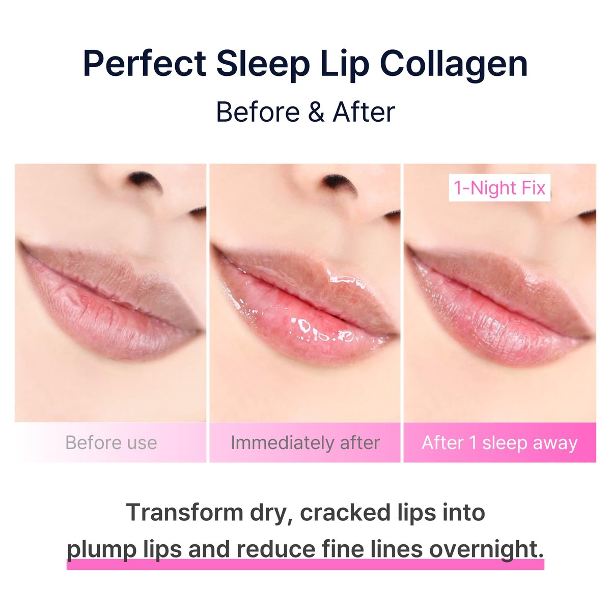 Perfect Sleep Lip Collagen - Intensive Collagen Lip Sleeping Mask with Peptides, Rice Protein & Willow Bark Extract for Overnight Plumping, Repairing & Smoothing Avelisse