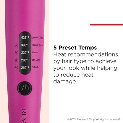 REVLON Easy Heat 1" Precision Curling Iron - Ceramic Pink Avelisse