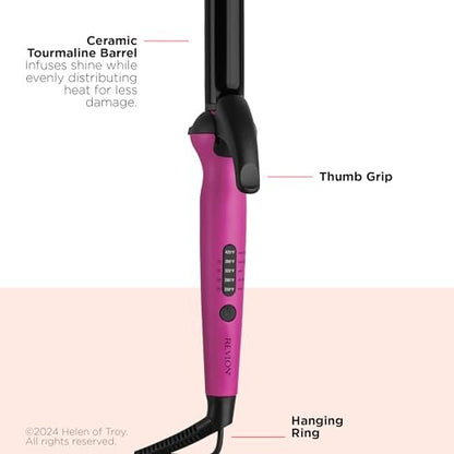 REVLON Easy Heat 1" Precision Curling Iron - Ceramic Pink Avelisse