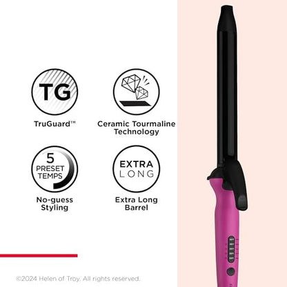 REVLON Easy Heat 1" Precision Curling Iron - Ceramic Pink Avelisse