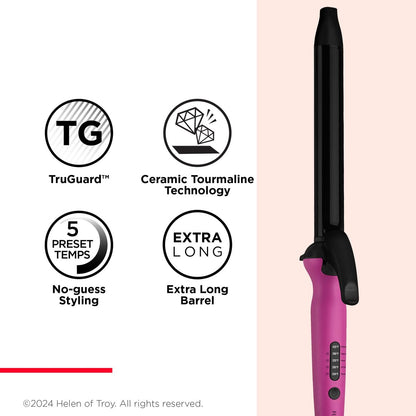 REVLON Easy Heat 1" Precision Curling Iron - Ceramic Pink Avelisse
