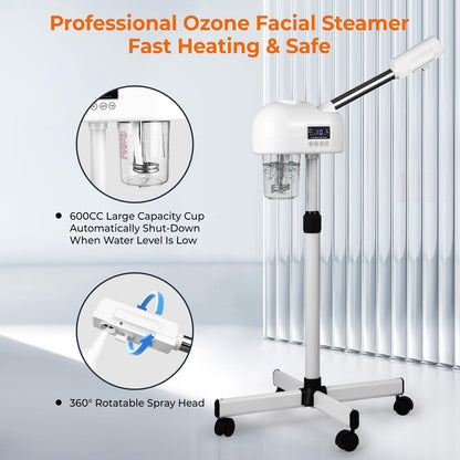 Hovinke Professional Facial Steamer for Estheticians – Hot Mist & Timer, 600ml, White Avelisse