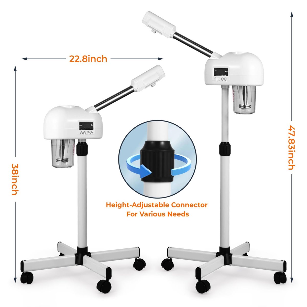 Hovinke Professional Facial Steamer for Estheticians – Hot Mist & Timer, 600ml, White Avelisse