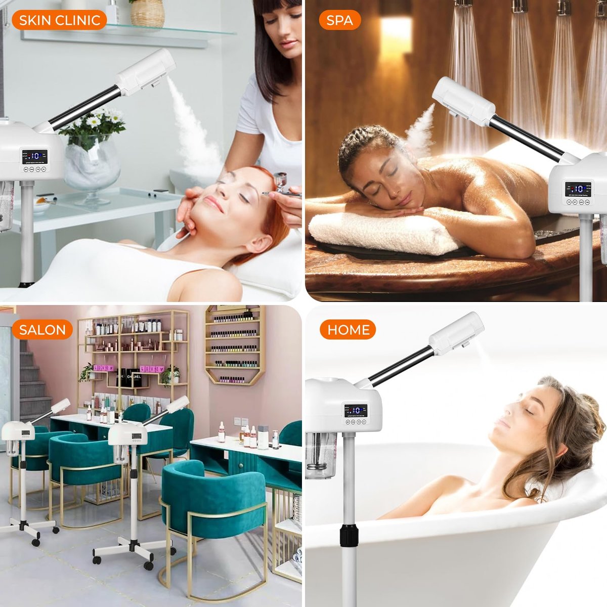 Hovinke Professional Facial Steamer for Estheticians – Hot Mist & Timer, 600ml, White Avelisse