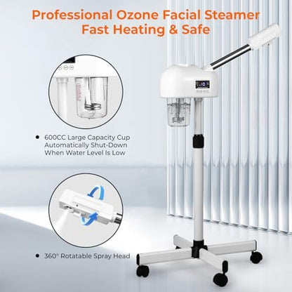 Hovinke Professional Facial Steamer for Estheticians – Hot Mist & Timer, 600ml, White Avelisse