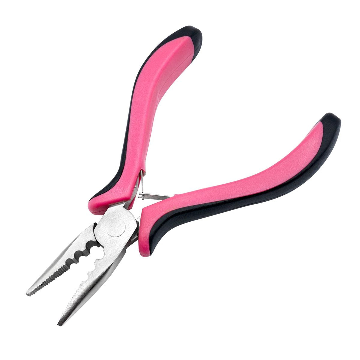 Quacc 3-Hole Mini Hair Extension Pliers for Micro and Nano Ring Hair Extensions - Pink - görsel 1