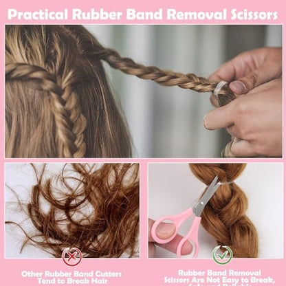 Auroray 2200 Clear Hair Ties – Elastic Hair Loops Set with Cutter for Toddlers, Kids, and Women Avelisse