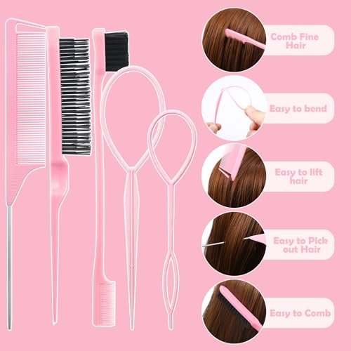 Auroray 2200 Clear Hair Ties – Elastic Hair Loops Set with Cutter for Toddlers, Kids, and Women Avelisse