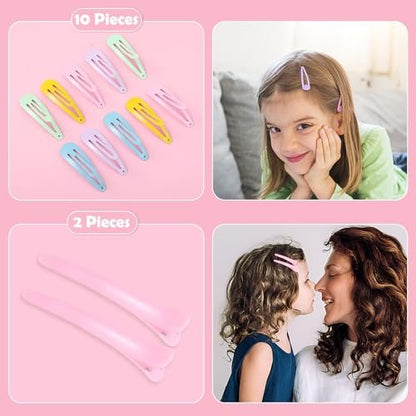 Auroray 2200 Clear Hair Ties – Elastic Hair Loops Set with Cutter for Toddlers, Kids, and Women Avelisse