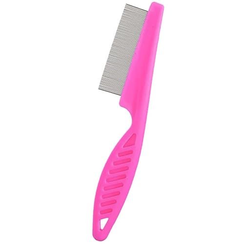 zYoung Stainless Steel Fine Tooth Comb – Professional Dandruff Remover & Scalp Grooming Tool (Pink, 7.3 x 1.8 Inch) - görsel 2