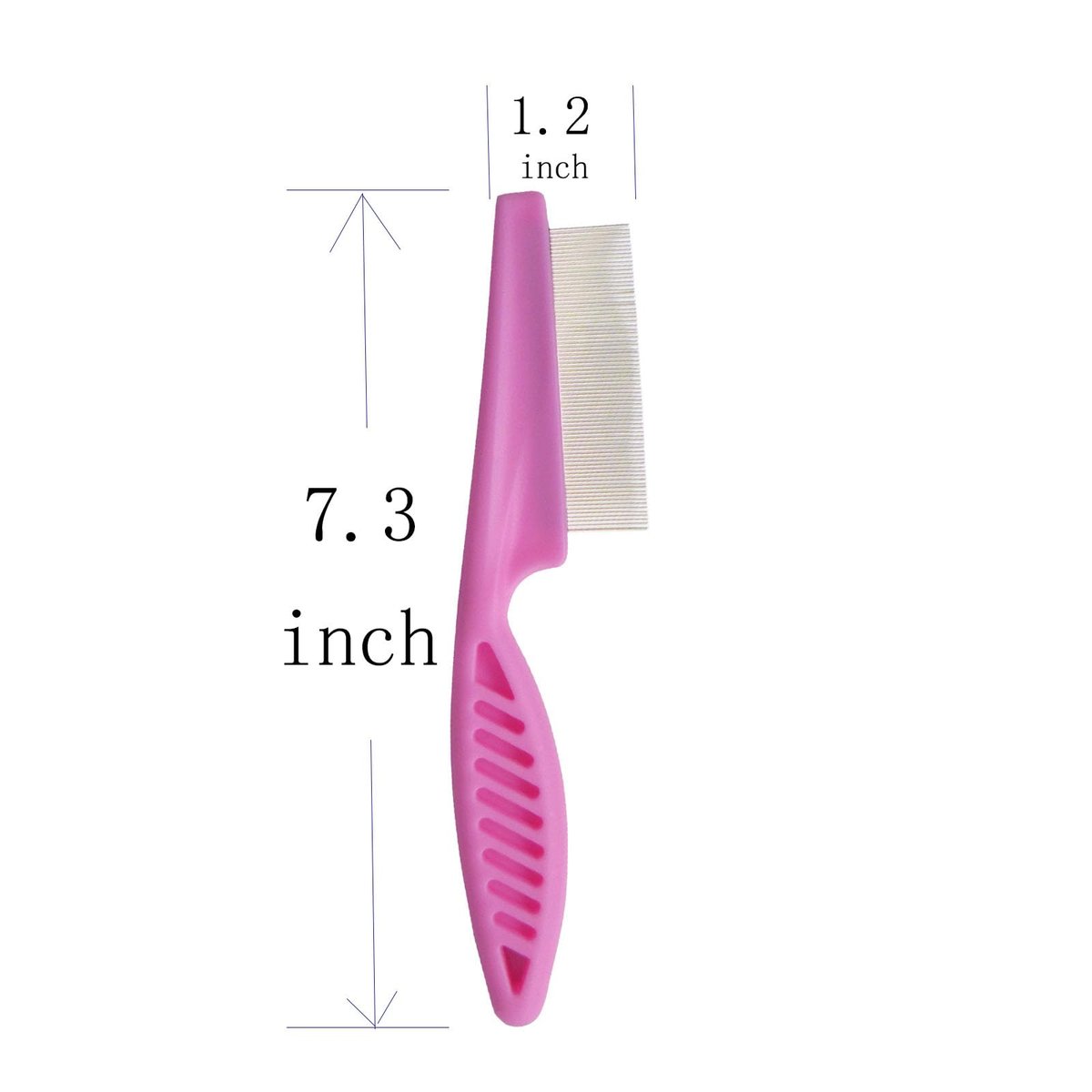 zYoung Stainless Steel Fine Tooth Comb – Professional Dandruff Remover & Scalp Grooming Tool (Pink, 7.3 x 1.8 Inch) - görsel 5