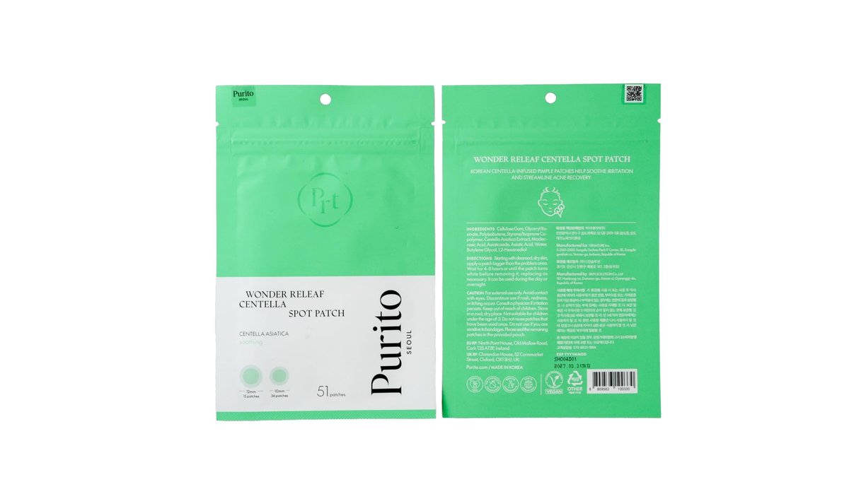 PURITO SEOUL Wonder Releaf Centella Spot Patch - Soothing Pimple Patches for Sensitive Skin, K-Beauty, 51 Count - görsel 11