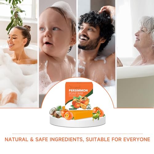 yoniagood 3 Pack Persimmon Soap Bar for Body Odor Control, Natural Deodorant Body Bar Soap for Old People Smell, Organic Eliminating Odor Wash Soap for Women & Men - görsel 12