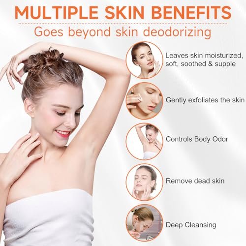 yoniagood 3 Pack Persimmon Soap Bar for Body Odor Control, Natural Deodorant Body Bar Soap for Old People Smell, Organic Eliminating Odor Wash Soap for Women & Men - görsel 6