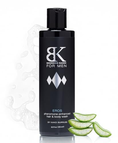 Bedroom Kandi for Men Body Wash 8.5 Fl Oz – Pheromone Infused Moisturizing & Deodorizing Formula with Aloe, Shea Butter & Essential Oils for Smooth Skin & All Day Freshness Avelisse