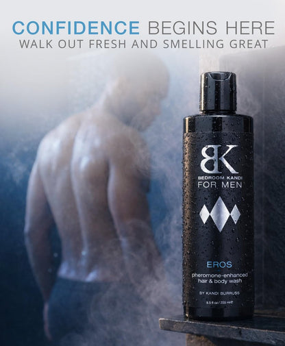 Bedroom Kandi for Men Body Wash 8.5 Fl Oz – Pheromone Infused Moisturizing & Deodorizing Formula with Aloe, Shea Butter & Essential Oils for Smooth Skin & All Day Freshness Avelisse