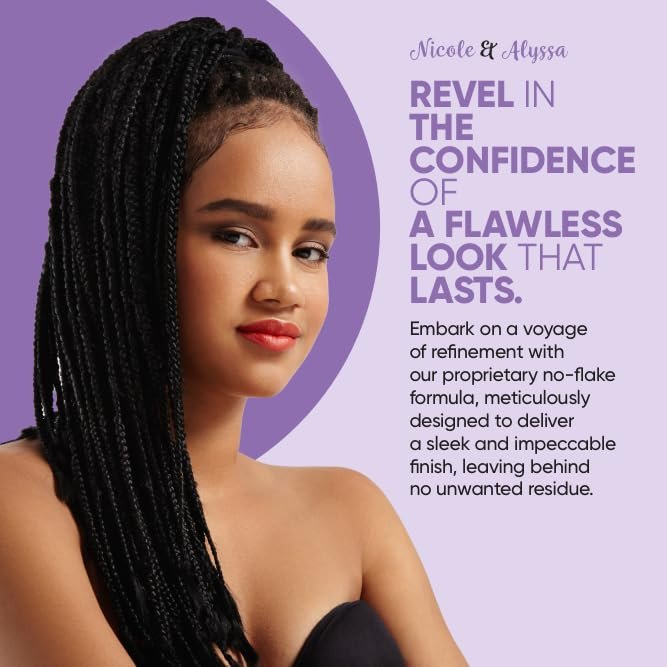 Nicole & Alyssa Edge Control Gel 5oz – Pomegranate Extract, Long-Lasting Hold, No-Flake Formula, Sleek Finish Avelisse