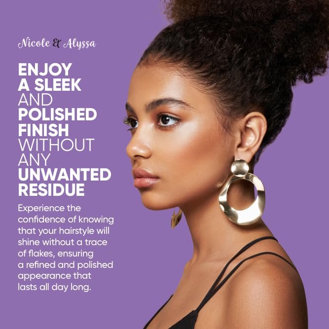 Nicole & Alyssa Edge Control Gel 5oz – Pomegranate Extract, Long-Lasting Hold, No-Flake Formula, Sleek Finish Avelisse