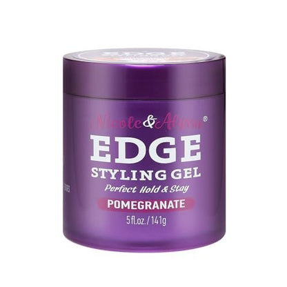 Nicole & Alyssa Edge Control Gel 5oz – Pomegranate Extract, Long-Lasting Hold, No-Flake Formula, Sleek Finish Avelisse