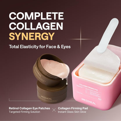 Mediheal Retinol Collagen Under Eye Patches - Korean Hydrogel Eye Pads (60 Patches) with 95% Retinol & Collagen - Improves Puffy Eyes & Dark Circles - Non Irritating, Encapsulated Retinol Avelisse