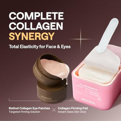 Mediheal Retinol Collagen Under Eye Patches - Korean Hydrogel Eye Pads (60 Patches) with 95% Retinol & Collagen - Improves Puffy Eyes & Dark Circles - Non Irritating, Encapsulated Retinol Avelisse