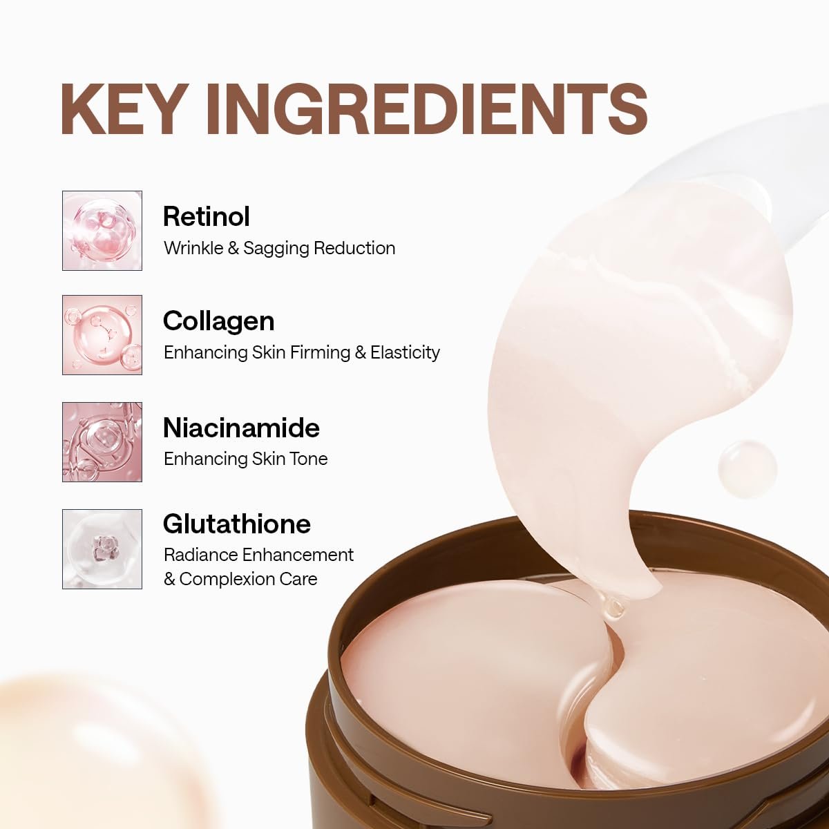 Mediheal Retinol Collagen Under Eye Patches - Korean Hydrogel Eye Pads (60 Patches) with 95% Retinol & Collagen - Improves Puffy Eyes & Dark Circles - Non Irritating, Encapsulated Retinol Avelisse