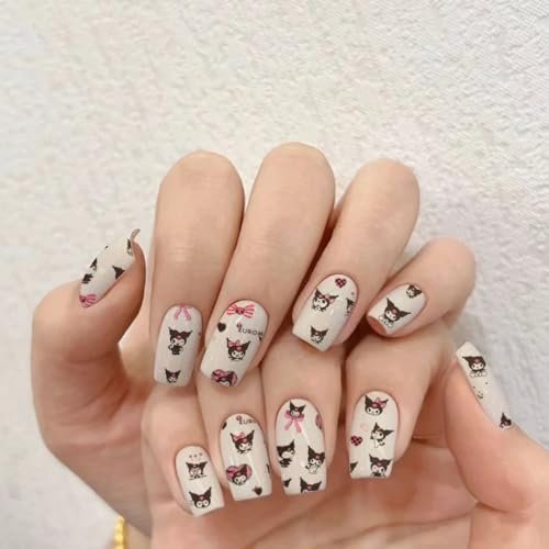 7PCS Cute Cartoon Nail Stickers - Kawaii Nail Art Decals for DIY Manicure, Women & Kids - görsel 5