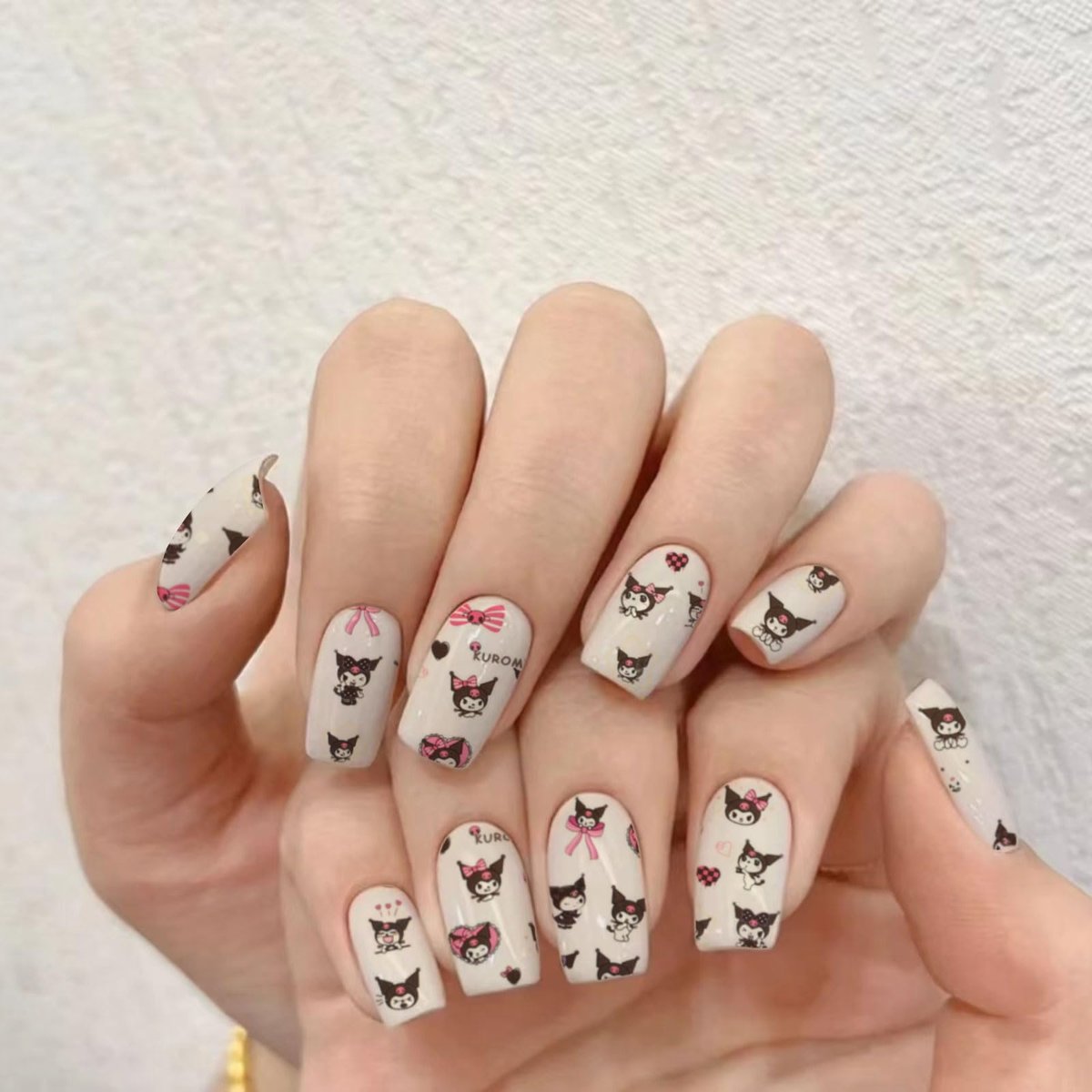 7PCS Cute Cartoon Nail Stickers - Kawaii Nail Art Decals for DIY Manicure, Women & Kids - görsel 6