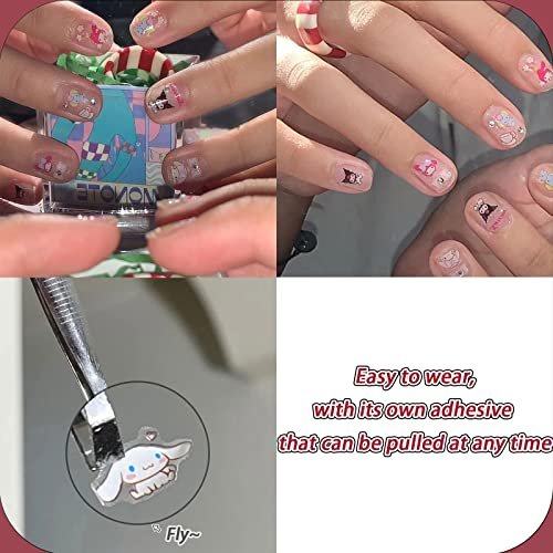 7PCS Cute Cartoon Nail Stickers - Kawaii Nail Art Decals for DIY Manicure, Women & Kids - görsel 9