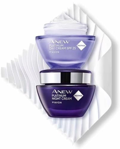 AVON Anew Platinum DAY and NIGHT Cream (Two Pack Set) – Anti-Aging Face Moisturizer Duo Avelisse