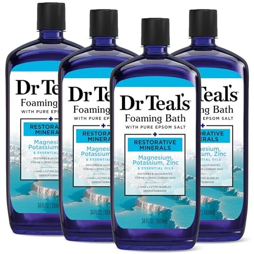 Dr Teal's Foaming Bath with Pure Epsom Salt, Restorative Minerals with Magnesium, Potassium, Zinc & Essential Oils, 34 fl oz (Pack of 4) - görsel 2