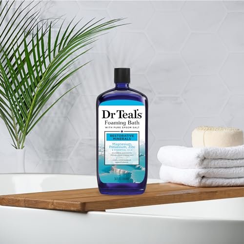 Dr Teal's Foaming Bath with Pure Epsom Salt, Restorative Minerals with Magnesium, Potassium, Zinc & Essential Oils, 34 fl oz (Pack of 4) - görsel 12