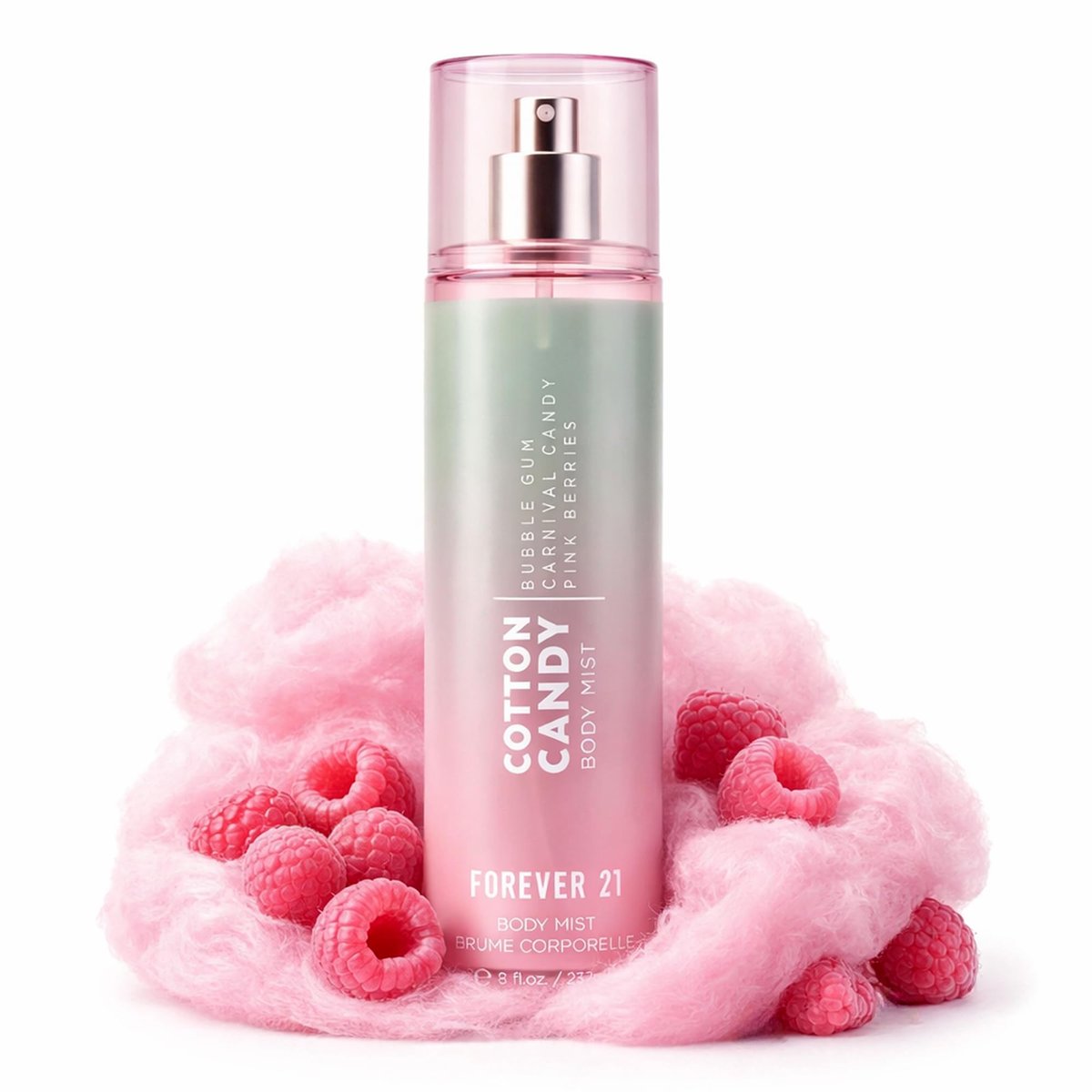 Forever 21 Cotton Candy Body Mist - 8 fl oz Sweet Fragrance Spray for Women & Men - görsel 1