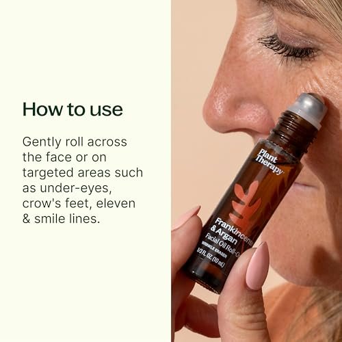 Plant Therapy Frankincense & Argan Facial Serum Roll-On - Anti-Aging Face Oil for Wrinkles & Skin Elasticity, 10 mL Avelisse