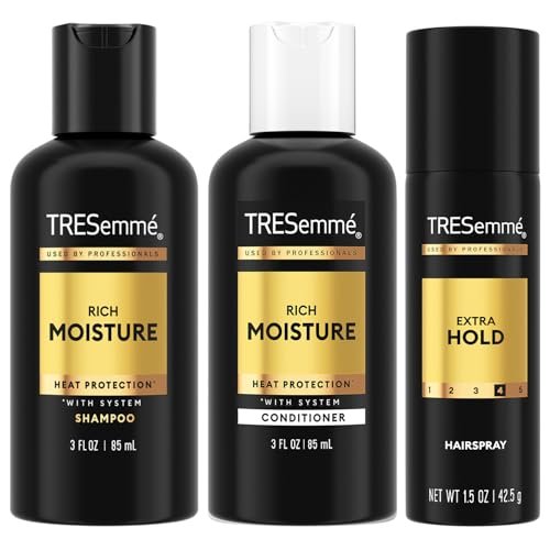 TRESemmé Travel Essentials for Hair Care – Rich Moisture Shampoo, Conditioner & Extra Hold Hairspray for Heat Protection & 24H Frizz Control - görsel 2