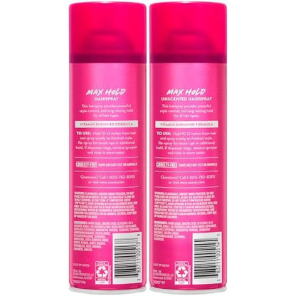Suave Max Hold Hairspray Variety 4-Pack: Scented & Unscented, 11 Oz Each Avelisse
