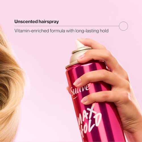 Suave Max Hold Hairspray Variety 2-Pack - Unscented & Scented, 11 oz Each - Strong Hold Aerosol Hairspray - görsel 8